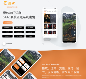 正版saas版开源短剧小程序,APP,公众号H5短剧cps分销知识付费vip短剧影视-济南壹软网络科技
