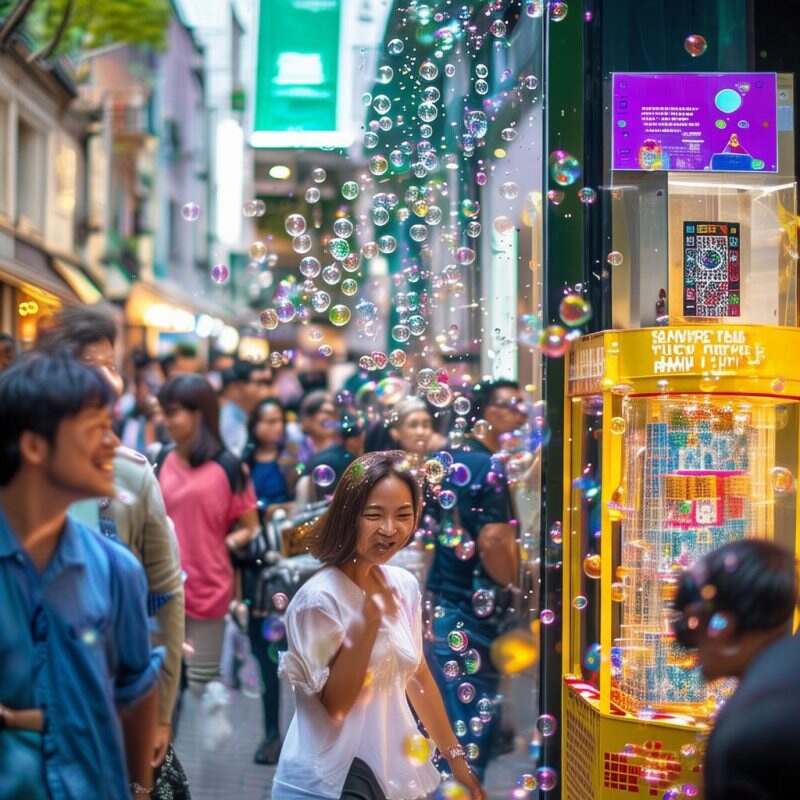 扫码联动泡泡机盲盒，实体门店客流翻倍新玩法-济南壹软网络科技